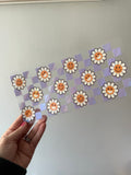 Purple checkered with flowers