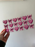 Disco hearts and bows